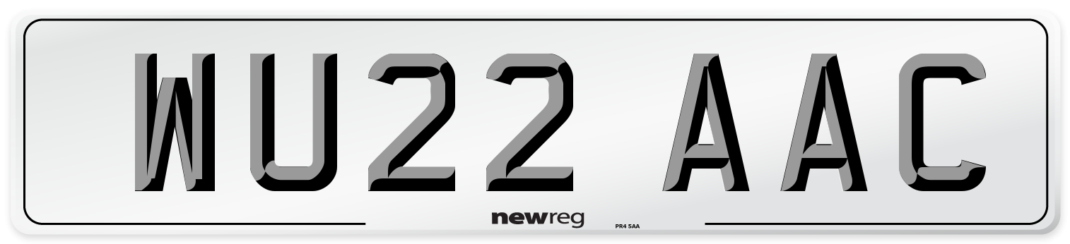 WU22 AAC Number Plate from New Reg